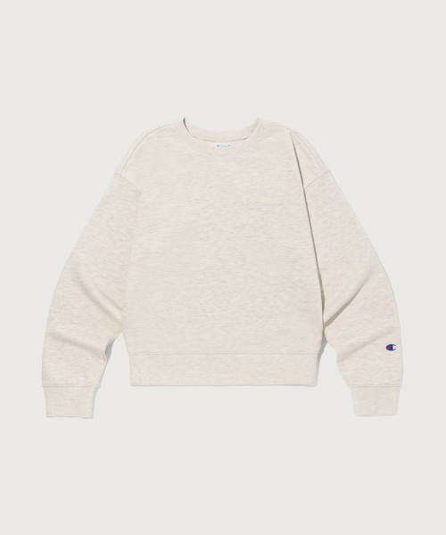 [Set] женский Small логотип свитшот брюки комплект Oatmeal