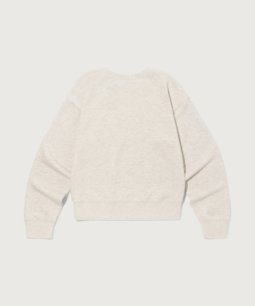 [Set] женский Small логотип свитшот брюки комплект Oatmeal