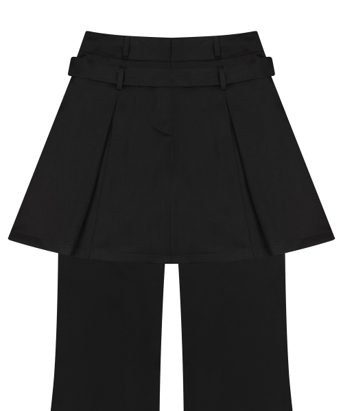 L20 PLEATS SKIRT PANTS(BLACK)