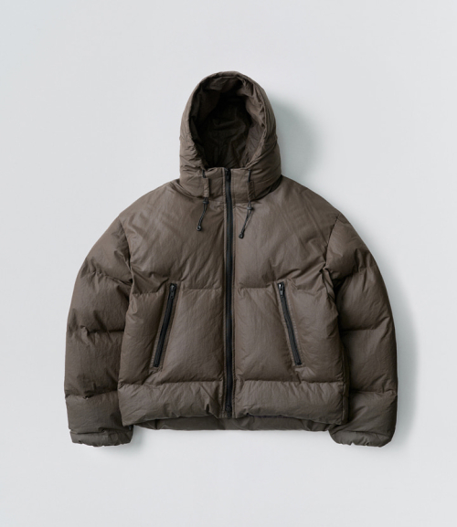 Shield Hooded Short Puffer Padding_Charcoal