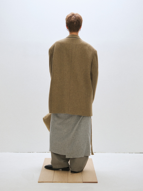 OVERFIT WOOL JACKET, BEIGE