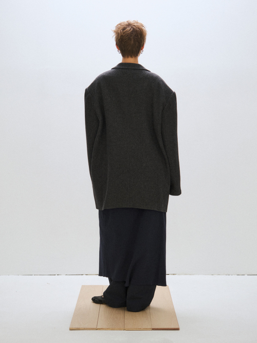 OVERFIT WOOL JACKET, CHARCOAL