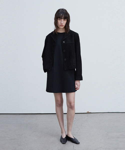 Suede Three Button JK_Black