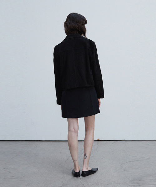 Suede Three Button JK_Black