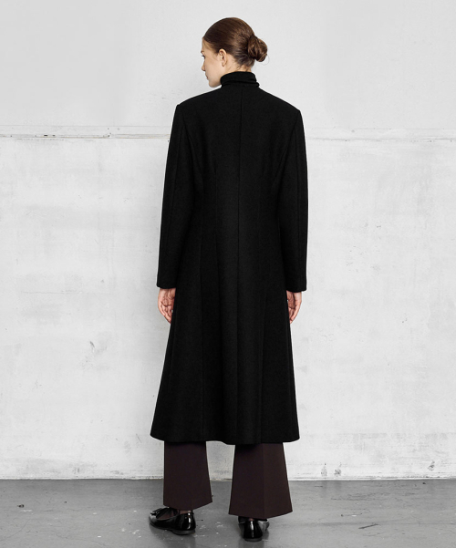 fit шерстяной пальто_BLACK