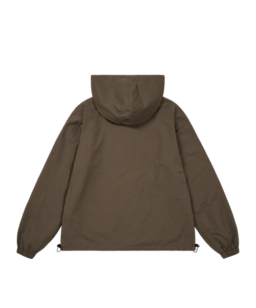 Reversible Check Hooded Jacket (Brown)