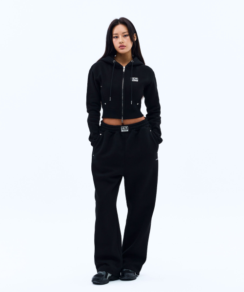 флис укороченный на молнии (BLACK)