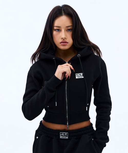 флис укороченный на молнии (BLACK)