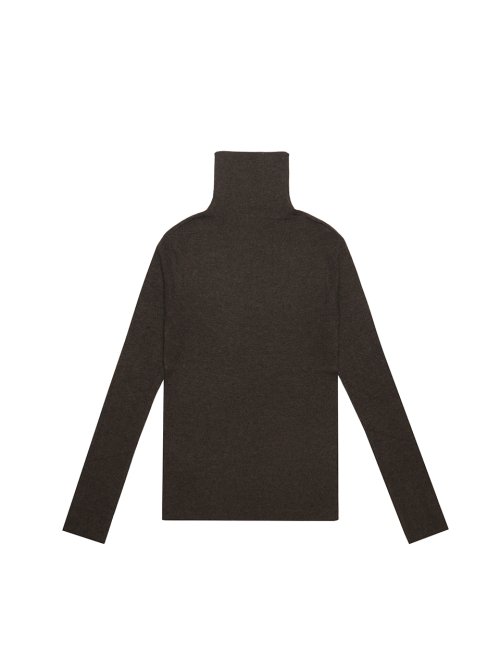 High Neck Ribbed Pullover (3color)