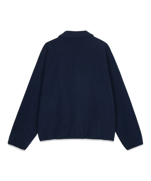 Fleece half-zip pullover, navy