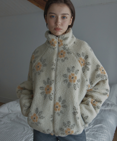 flower dumble jacket_ivory