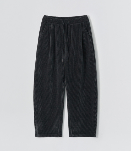 Roy бархат Banded Pants_Charcoal