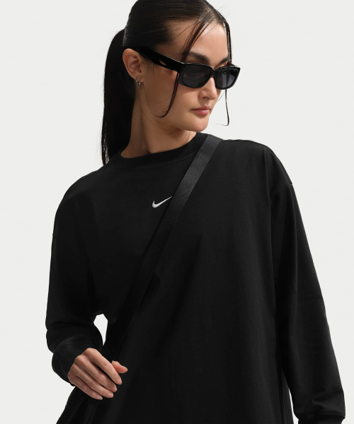 Оверсайз лонгслив W - Black:White / IH7599-010