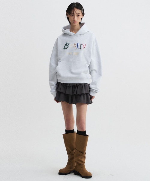 Укороченный худи Berlin Grey