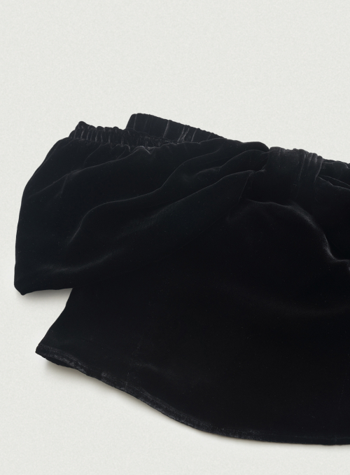 Ribbon Off-Shoulder бархат Top