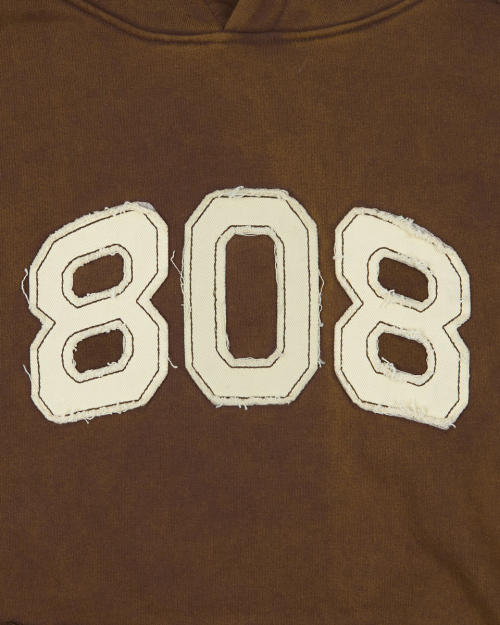 Плотное худи 808 с начесом (Brown)