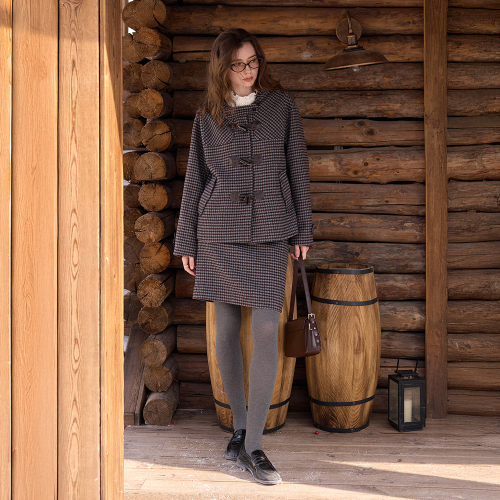 SR_Houndstooth plaid куртка