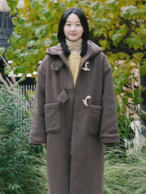 Fleece Duffle пальто — Brown