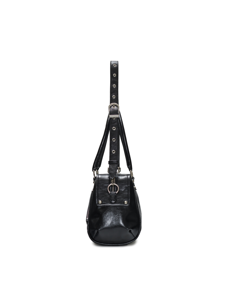 MUSINSA公式 | SUNBURNPROJECT Faux Leather M.O.S Bag, BLACK