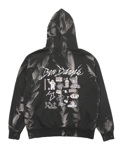 Худи с графикой Line Bleach, Charcoal Brown