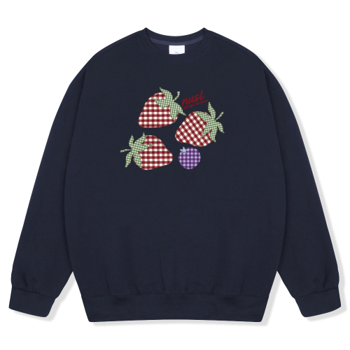 Свитшот с клубникой в клетку (с начесом / без), 6 colors