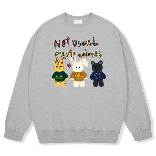 Свитшот NUSL Fur Animals (с начесом / без), 6 colors