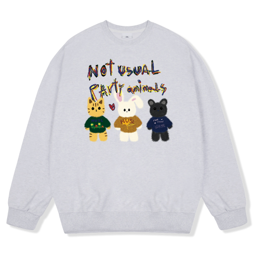 Свитшот NUSL Fur Animals (с начесом / без), 6 colors