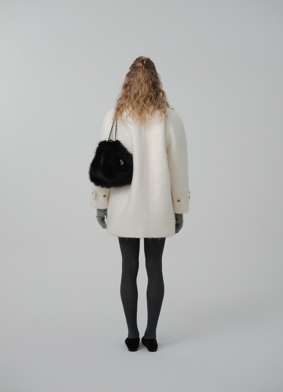 ジャケット・アウター The Barnet white half balmacaan Coat Influencer pick] Snow White Half Balmacaan Coat - ivory