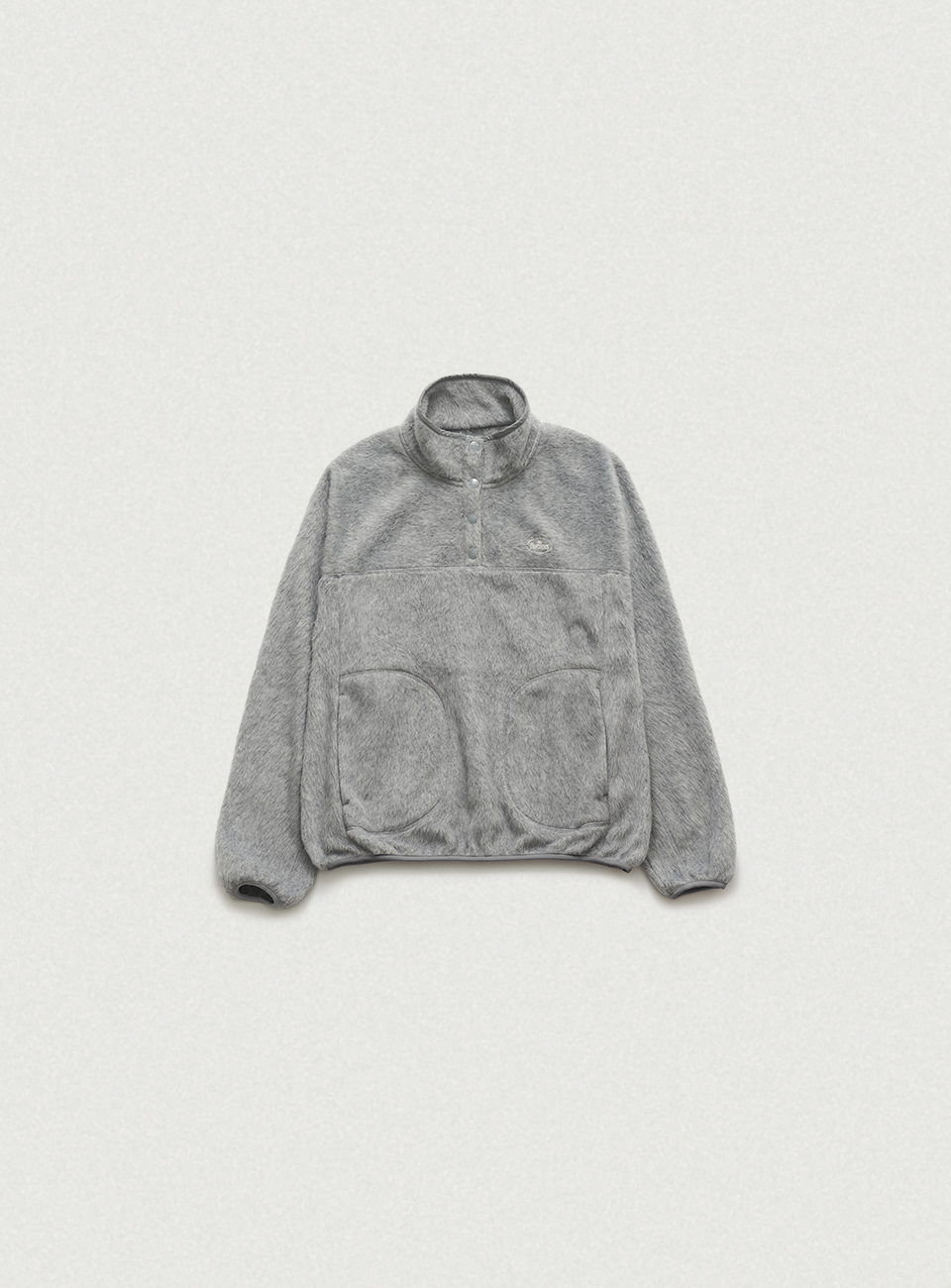 더바넷(THEBARNNET) Pove Fleece Half-Snap Pullover_Grey - 사이즈 