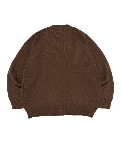 Трикотажный кардиган Heritage с V-вырезом (Brown)