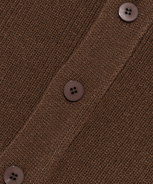 Трикотажный кардиган Heritage с V-вырезом (Brown)