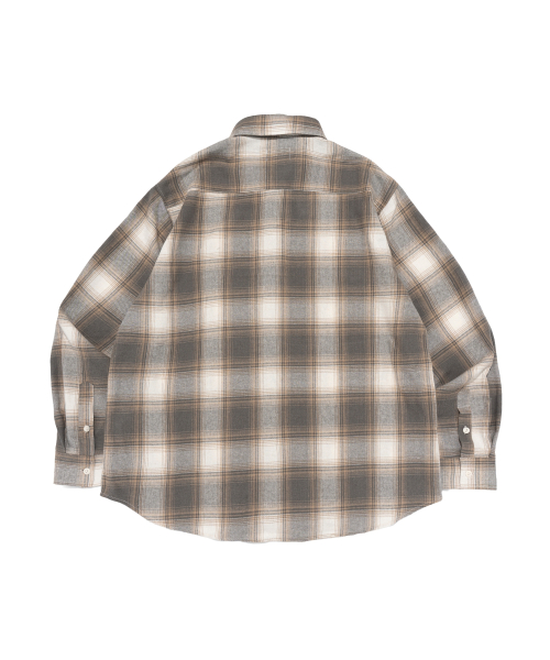 Оверсайз рубашка в клетку Mono, Beige