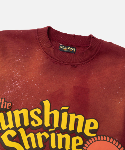 Свитшот Alchemized Sunshine, круглый вырез, Burgundy