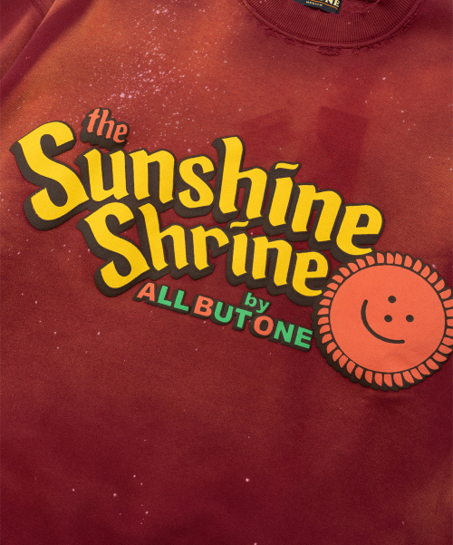 Свитшот Alchemized Sunshine, круглый вырез, Burgundy