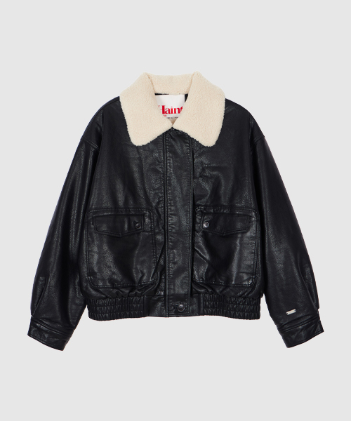 NOTIE FAKE FUR кожа BLOUSON_BLACK