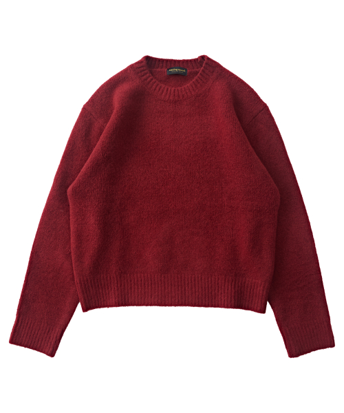 Повседневный круглый джемпер из ангоры (Red)
