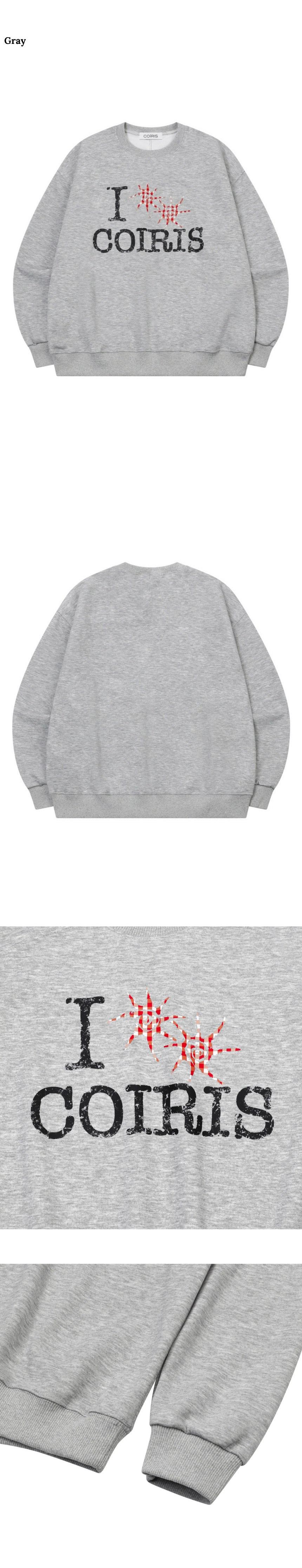 TEE LOGO SWEATSHIRT UNISEX - 2 COLORS CHARCOAL