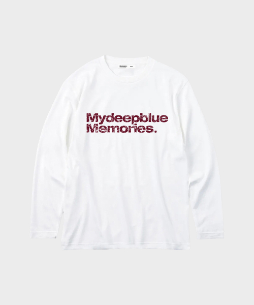 MM TEXT длинный рукав TEE(темно-синий)