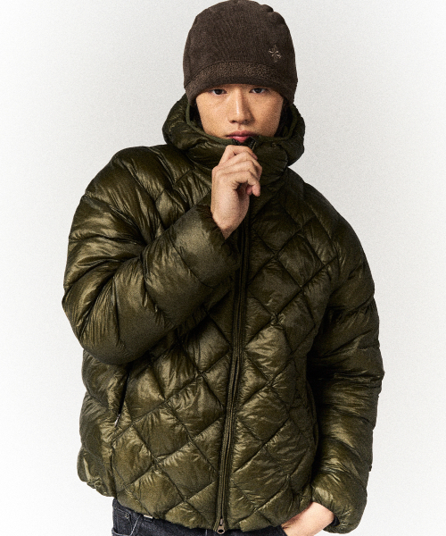 Объемный пуховик Ghost Khaki