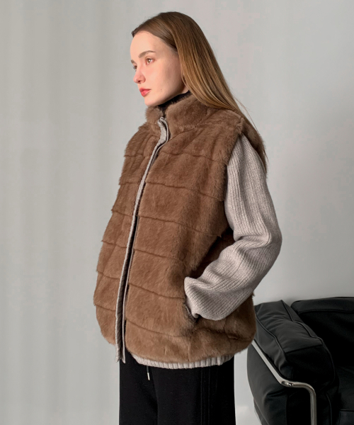 Faux Fur Knit кардиган