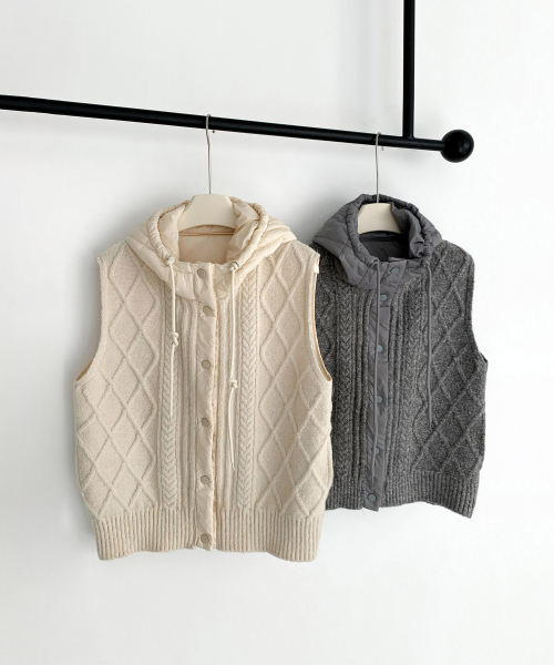 Cable Snap Hooded жилет (2colors)