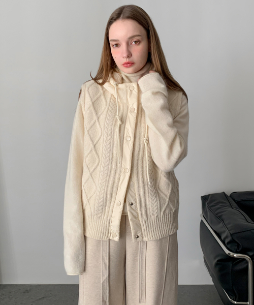 Cable Snap Hooded жилет (2colors)