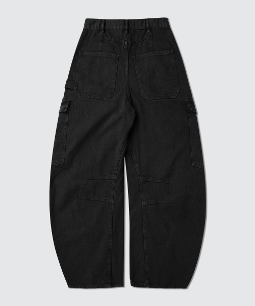 Изогнутые брюки карго Split Arc, Black