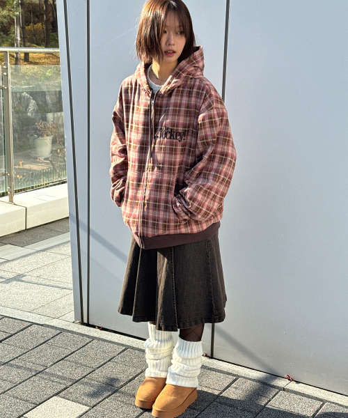 [Jezang Edition] Vicky Reversible Hoodie Zip-up Jacket [Brown]