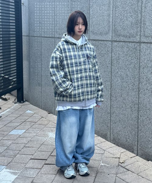 [Jezang Edition] Vicky Reversible Hoodie Zip-up Jacket [MelangeGray]