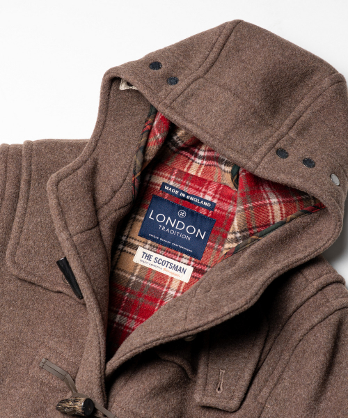 [London Tradition X Edinburgh Club] ERICA MENS DUFFLE COAT [D/MUSHROOM]