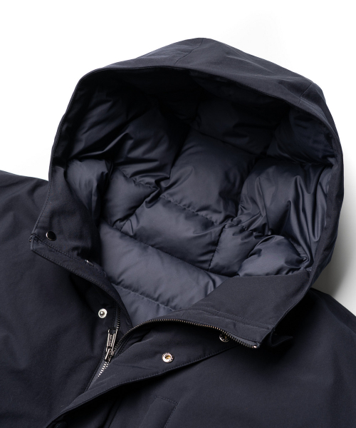 HOODED GOOSE DOWN JUMPER [NAVY]