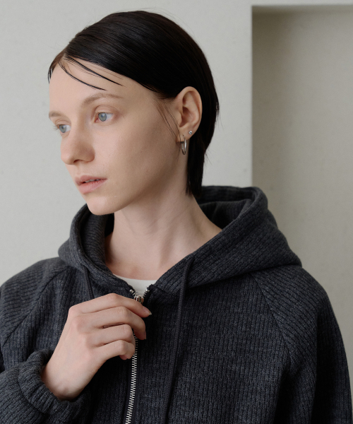 Knit Hoodie Zip-up [T54]