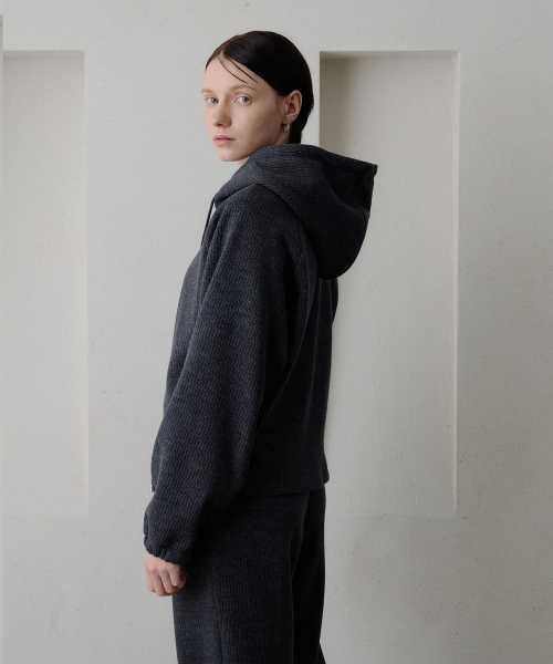 Knit Hoodie Zip-up [T54]