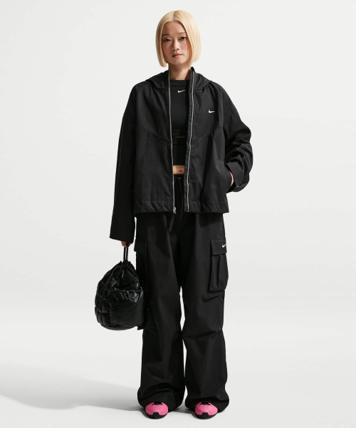 W NK RPL RAINRNR LITE JKT - BLACK/(SAIL)